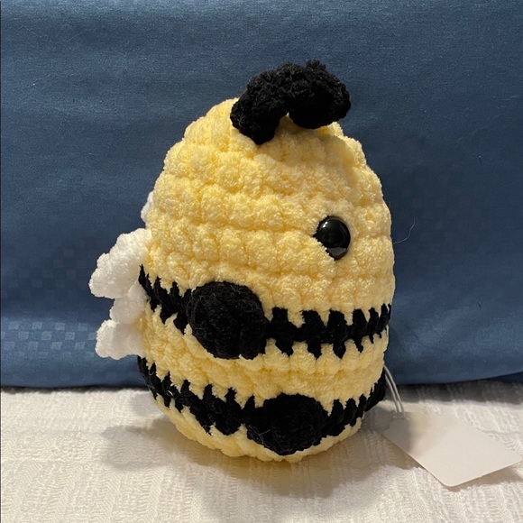 Handmade Crocheted Bee Plushie - Picture 2 of 5